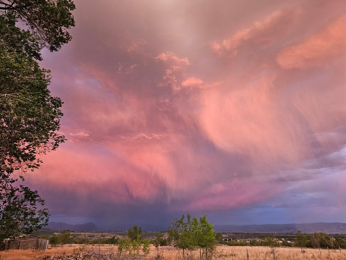 Dramatic sunset sky over the Western Slope, Colorado